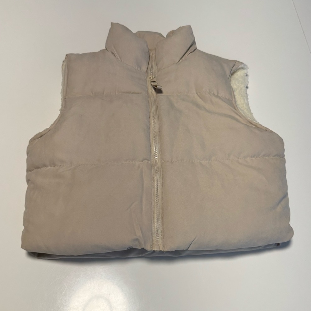 Fashion Nova Beige Puffer Vest